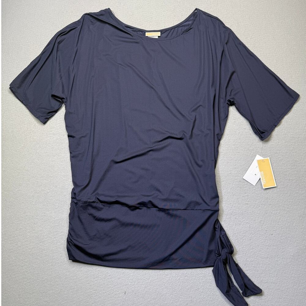 Michael Michael Kors Side-Tie Swim Cover-up - New Navy medium $88